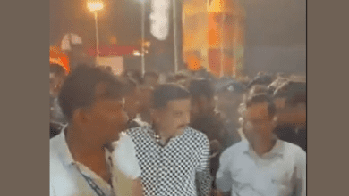 Video: Plastic bottle hurled towards Kejriwal at Navratri event in Gujarat