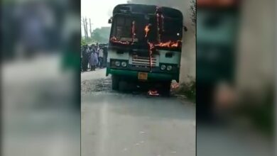 Narrow escape for 60 passengers as bus catches fire in AP