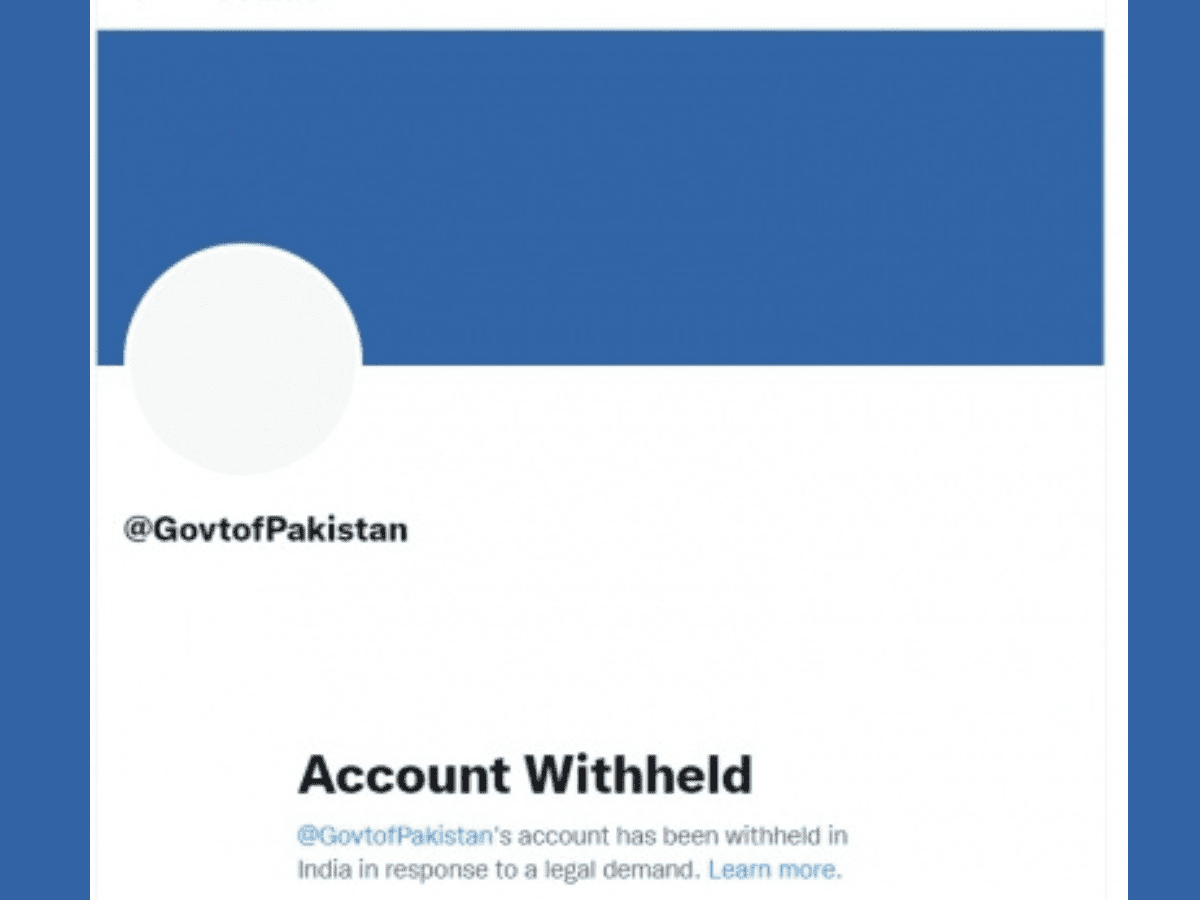 Pakistan govt's Twitter account withheld in India