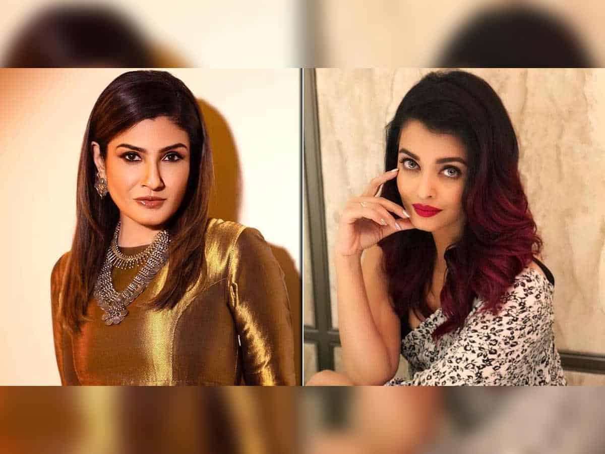 Raveena Tandon drops a happy picture with Aishwarya from Manish Malhotra's Diwali party