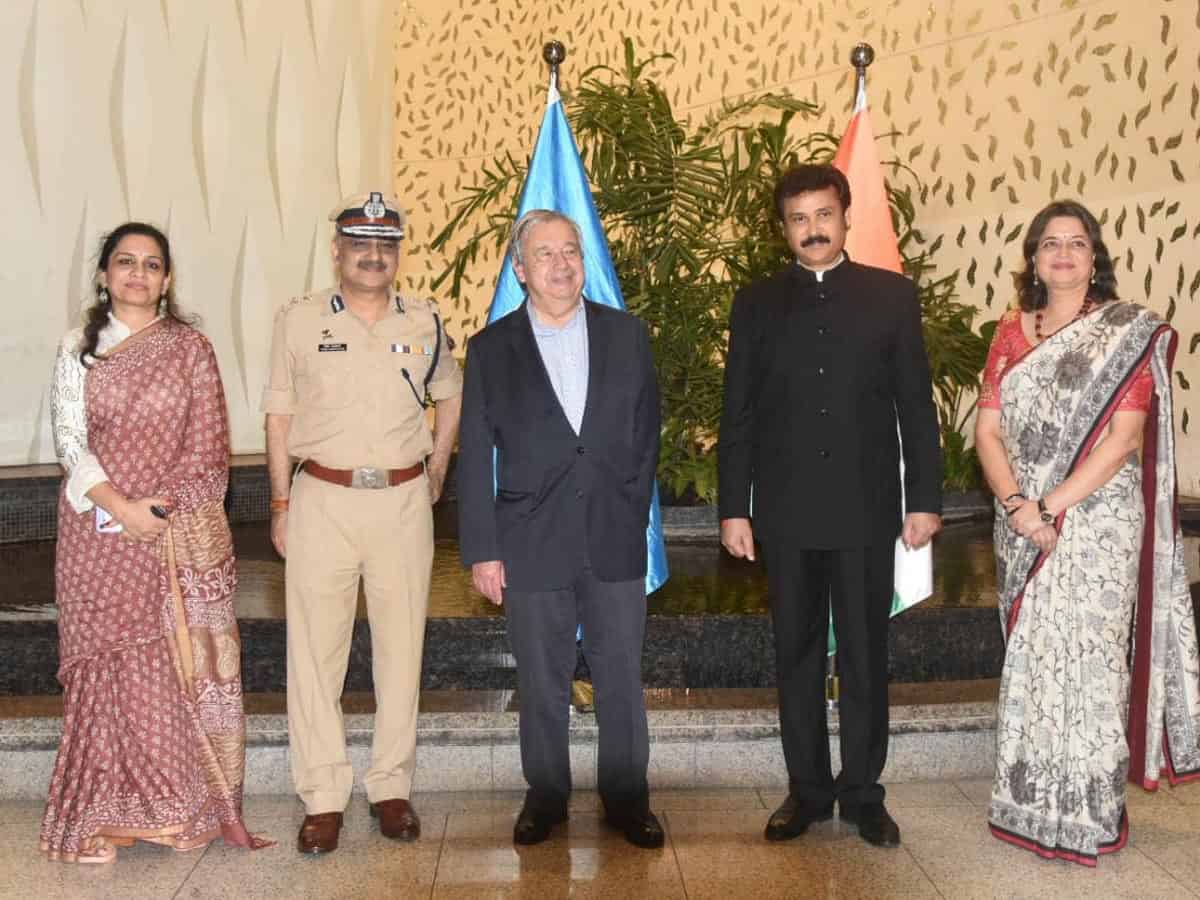 UN chief Guterres gets warm welcome in Mumbai