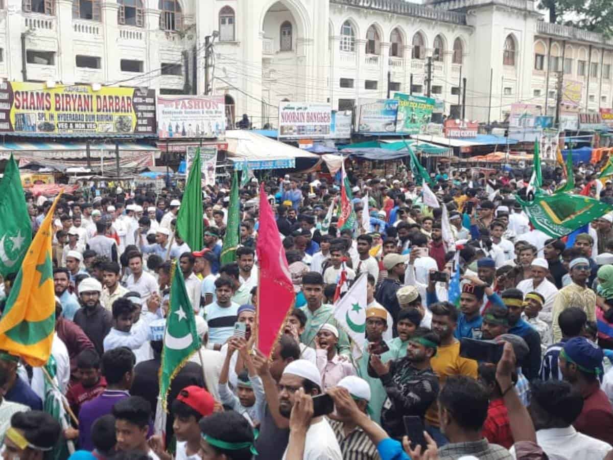 Milad un Nabi procession in Hyderabad