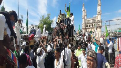 milad un nabi procession in hyderabad