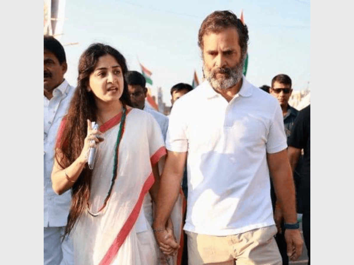 BJP leader mocks Rahul Gandhi for holding actor Poonam Kaur's hands