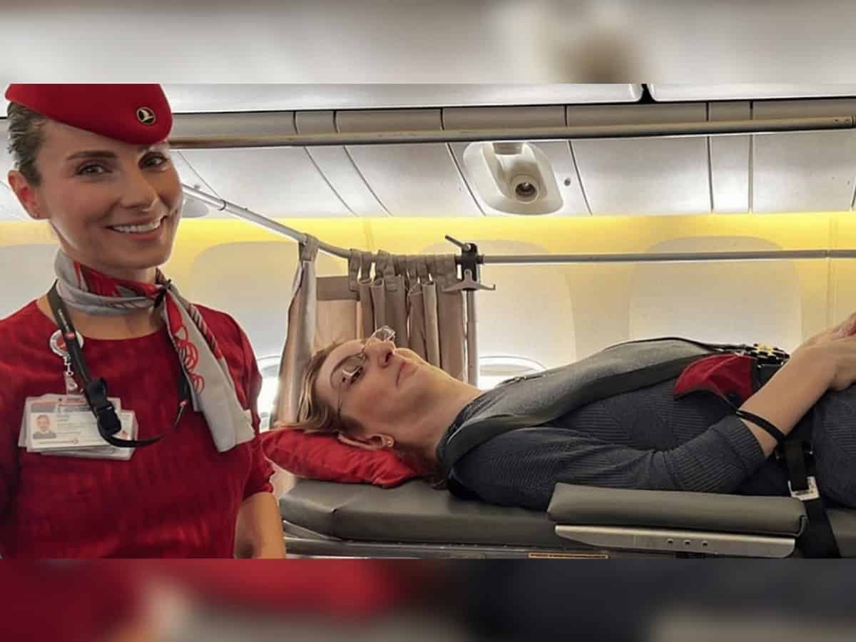 For the first time, world's tallest woman travel by plane