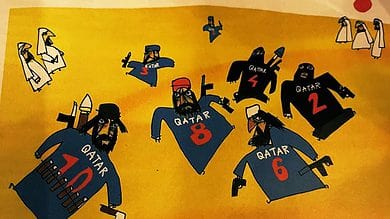 Outrage over racist cartoon of Qatar national football team in French publication