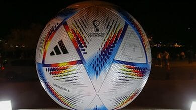 Giant version of the official World Cup ball displayed in Turkey