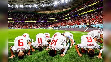 FIFA WC 2022: Moroccan players doing sajdah after historic win over Belgium