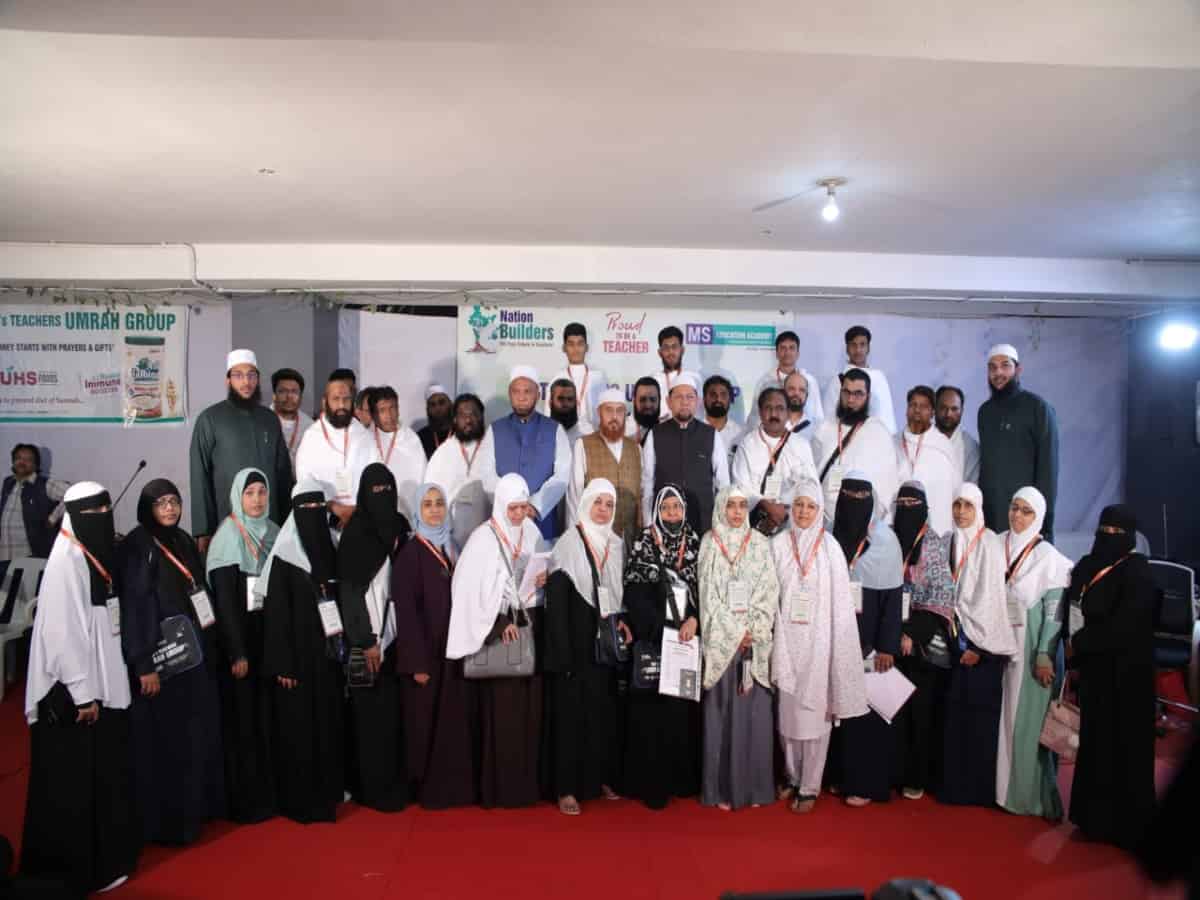 Hyderabad: MS Education Academy sponsors Umrah packages for 25 Teachers