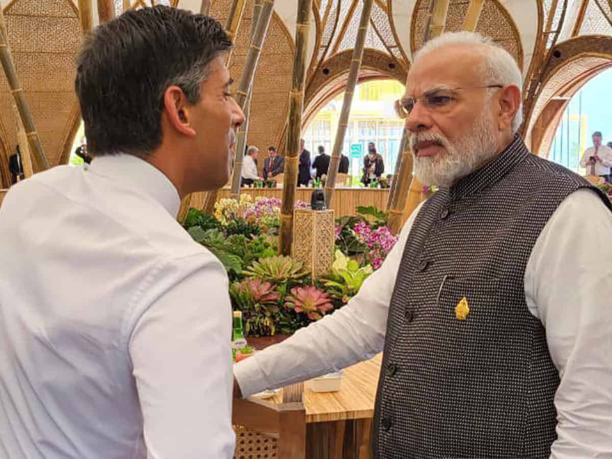 PM Modi meets UK's Rishi Sunak for first time at G20 Summit