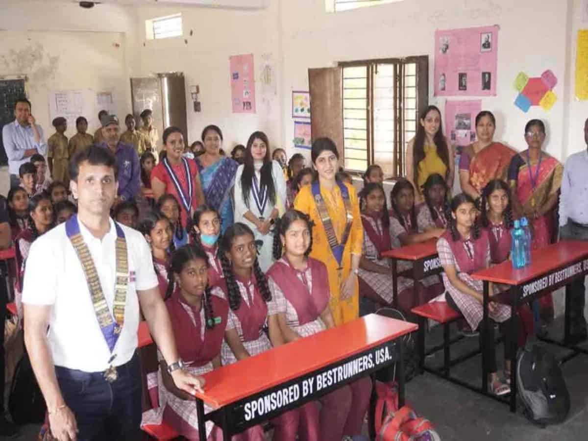 Telangana: 46 desks worth Rs 1.6 lakh donated to govt school in Medchal