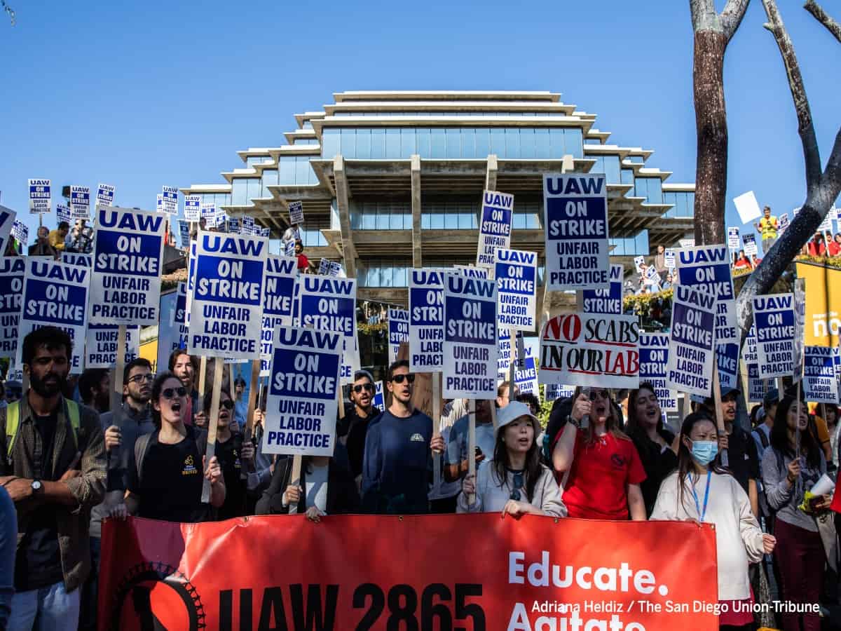 University of California workers strike for higher wages