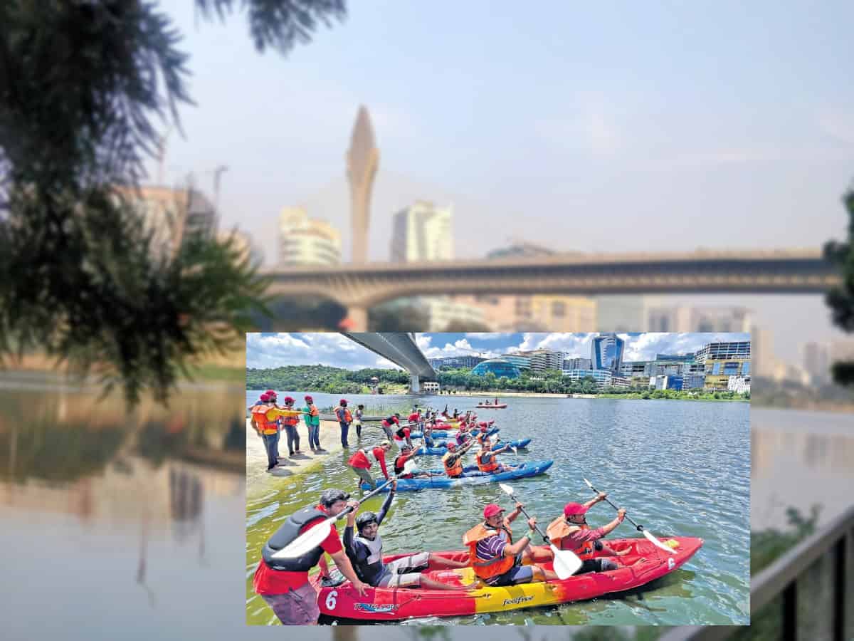 Durgam Cheruvu lake in Hyderabad