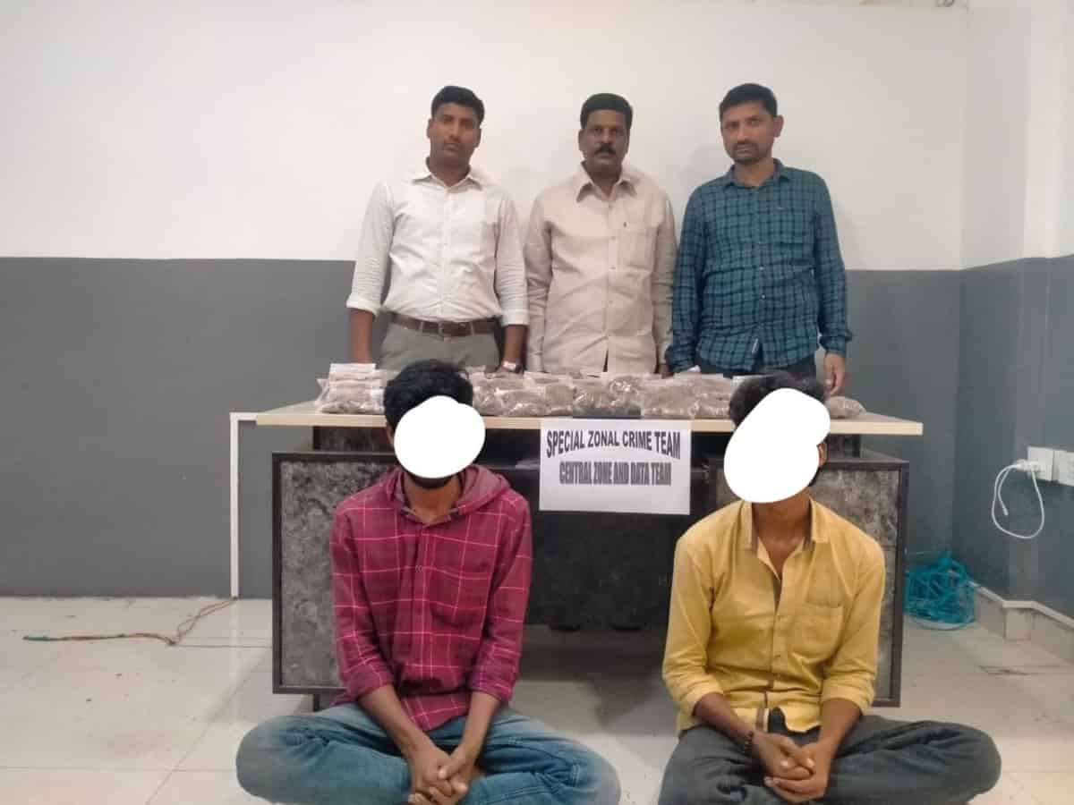 Hyderabad: Two drug peddlers nabbed, 115 Ganja packets seized