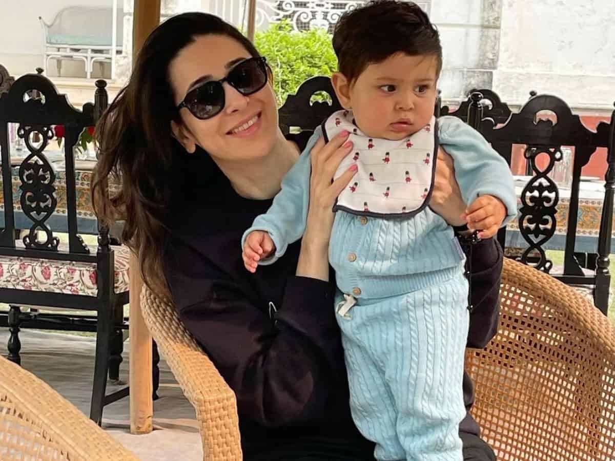 Check out Aunt Karisma Kapoor's super cute photo with Jeh baba