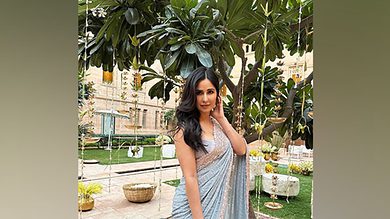 Katrina Kaif stuns in dreamy blue saree in latest pictures