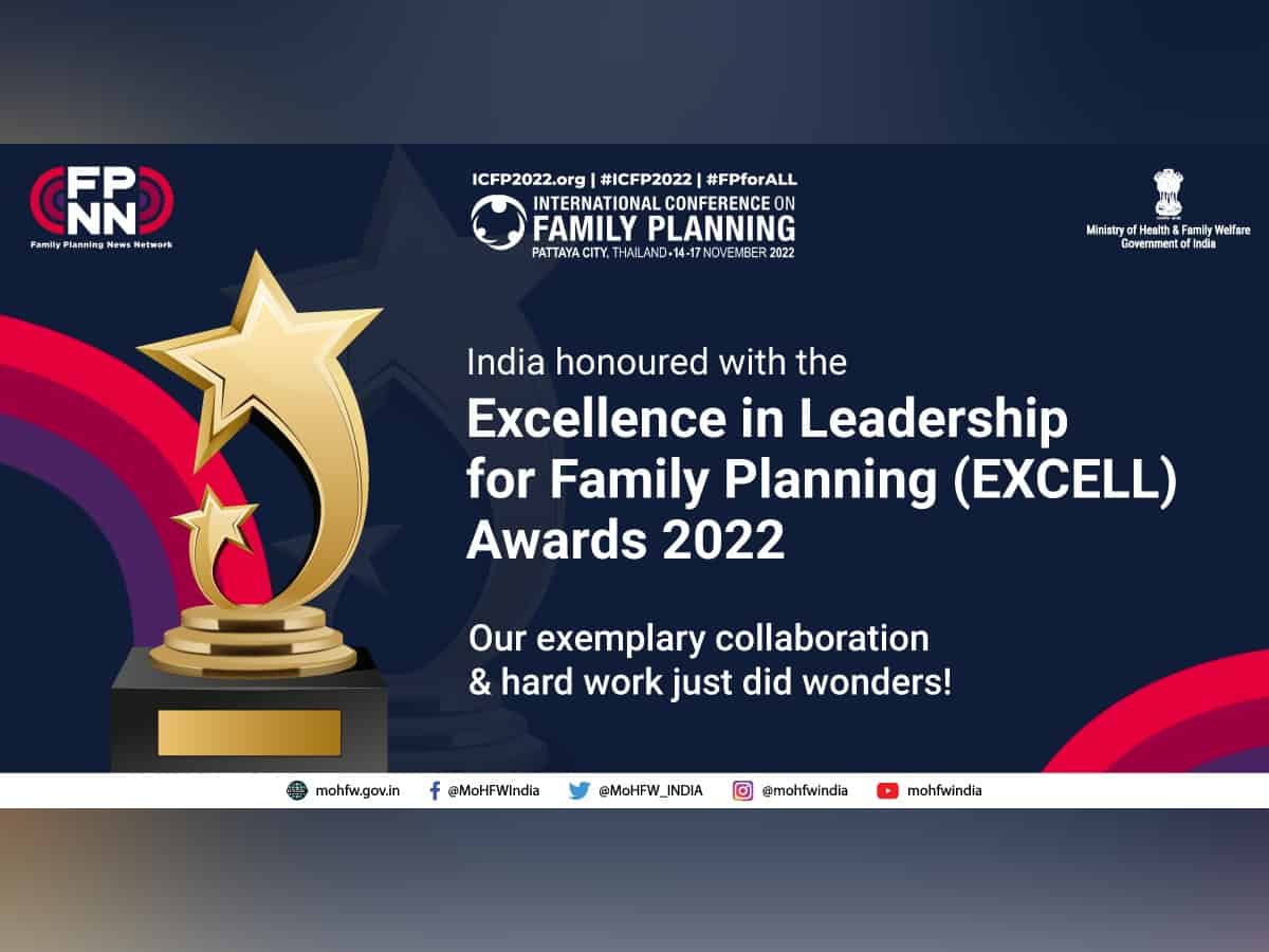 India wins EXCELL Awards-2022 for leadership in family planning