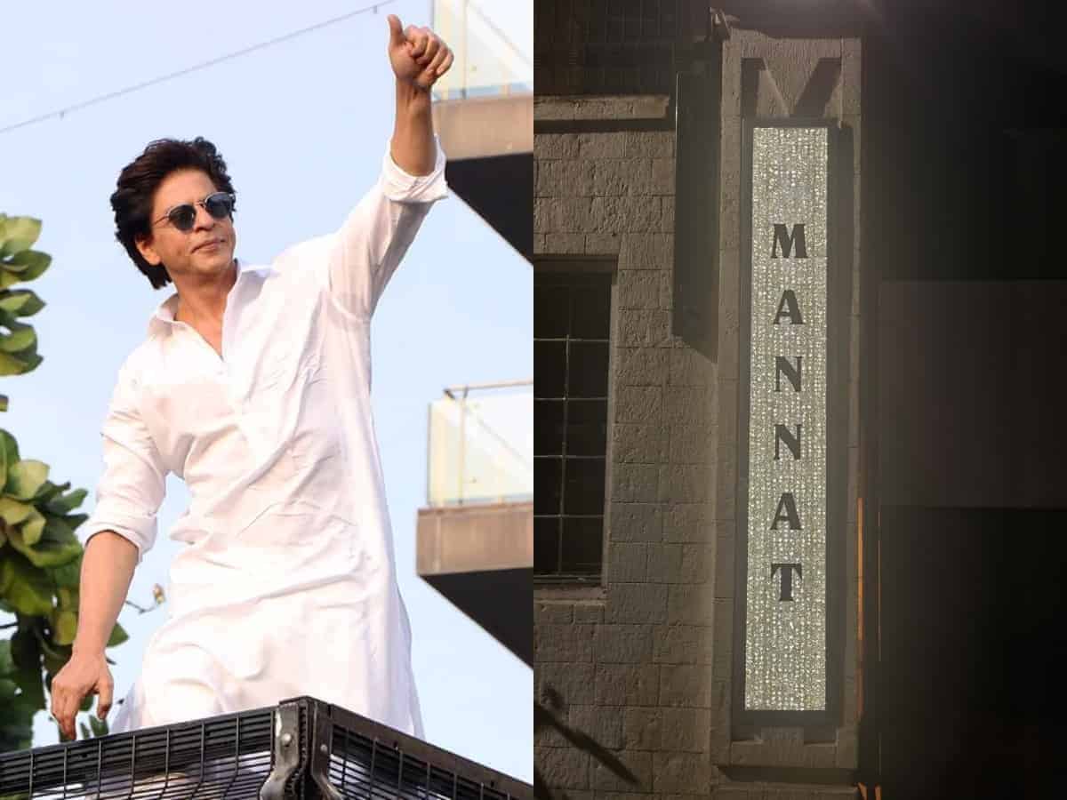 SRK's Mannat gets a diamond-studded nameplate, pictures viral