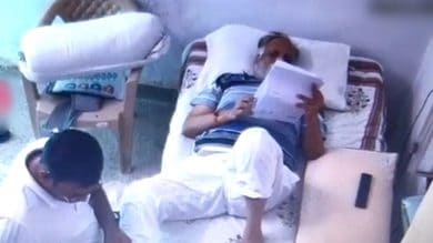 CCTV footage surfaces of Satyendar Jain enjoying massage in Tihar