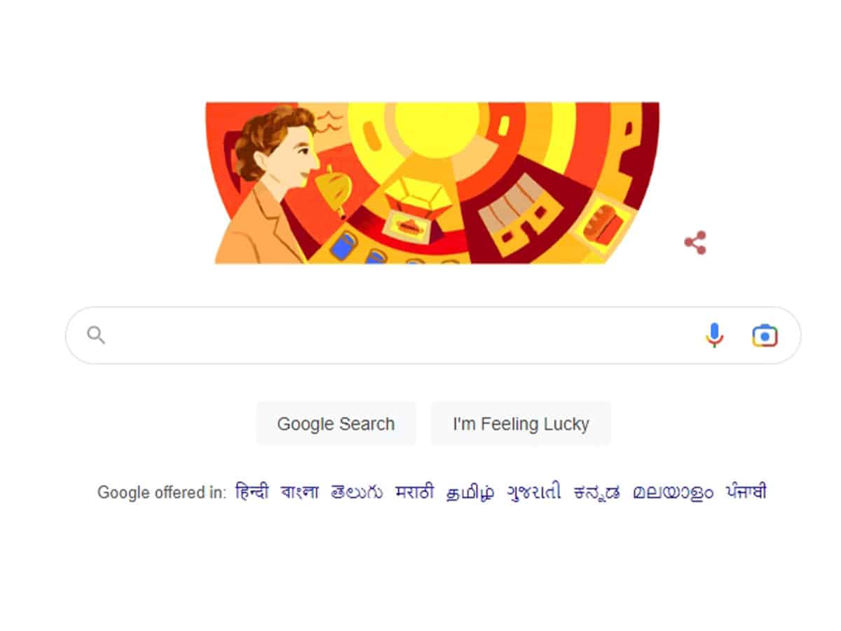 Google Doodle celebrates 'The Sun Queen' of solar energy