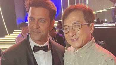 Hrithik grooves on 'Ek Pal Ka Jeena', gets clicked with Jackie Chan