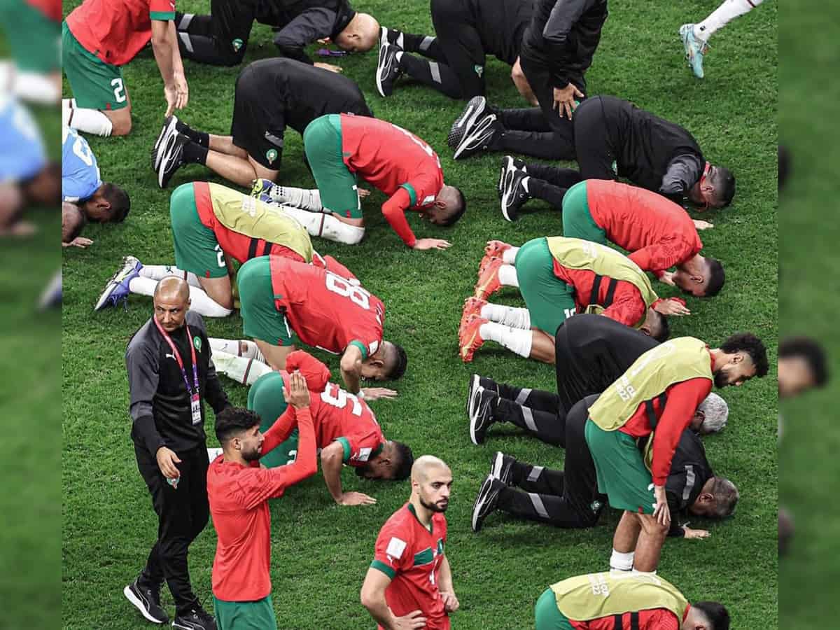 FIFA WC 2022: Moroccan players prostrated to Allah after their defeat against France