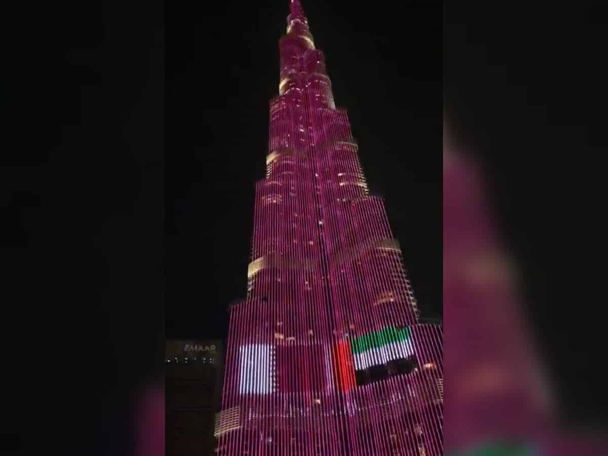 UAE celebrates Qatar National Day; Burj Khalifa lights up its flag