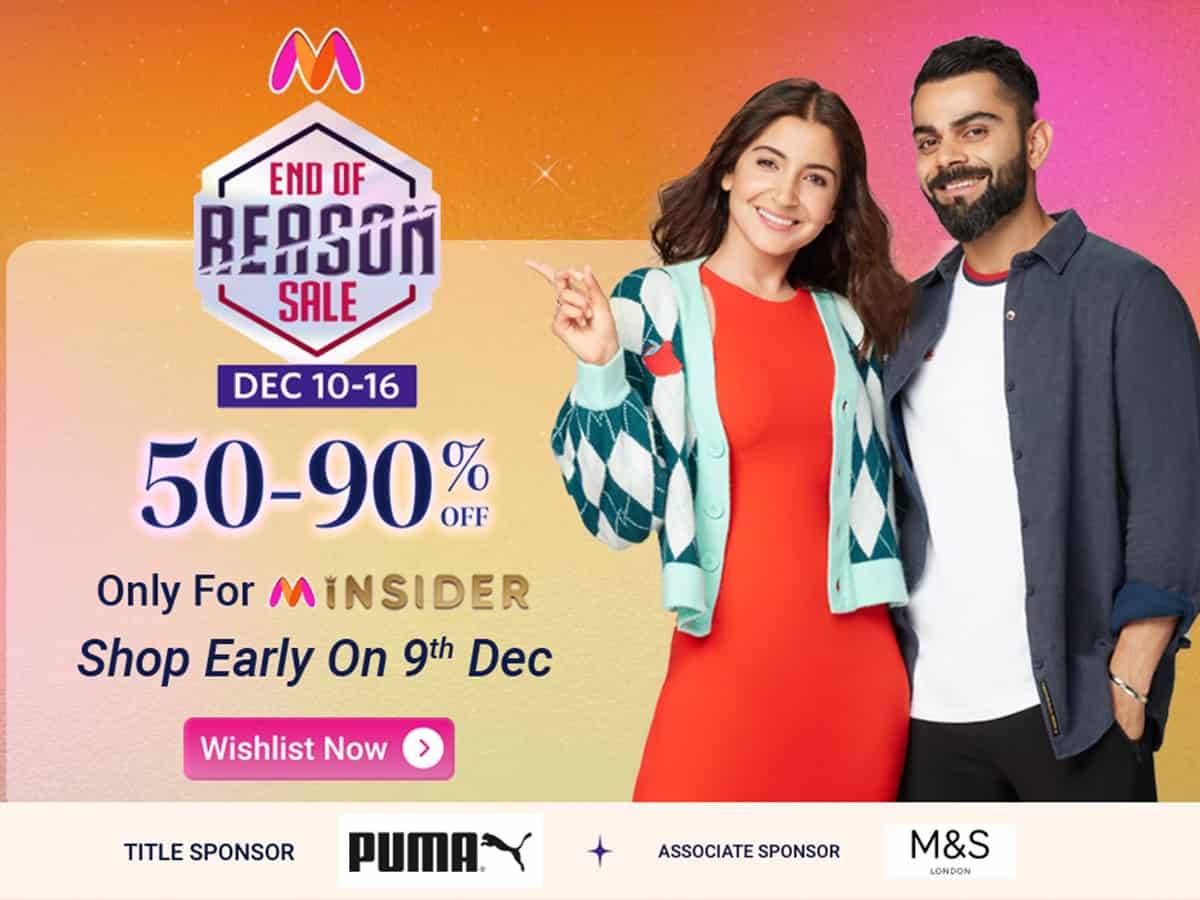 Myntra's EORS 17 to cater to 5 mn shoppers with 17 lakh styles from Dec 10-16