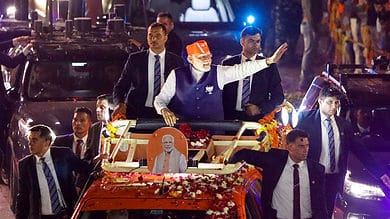 Narendra Modi during an election campaign