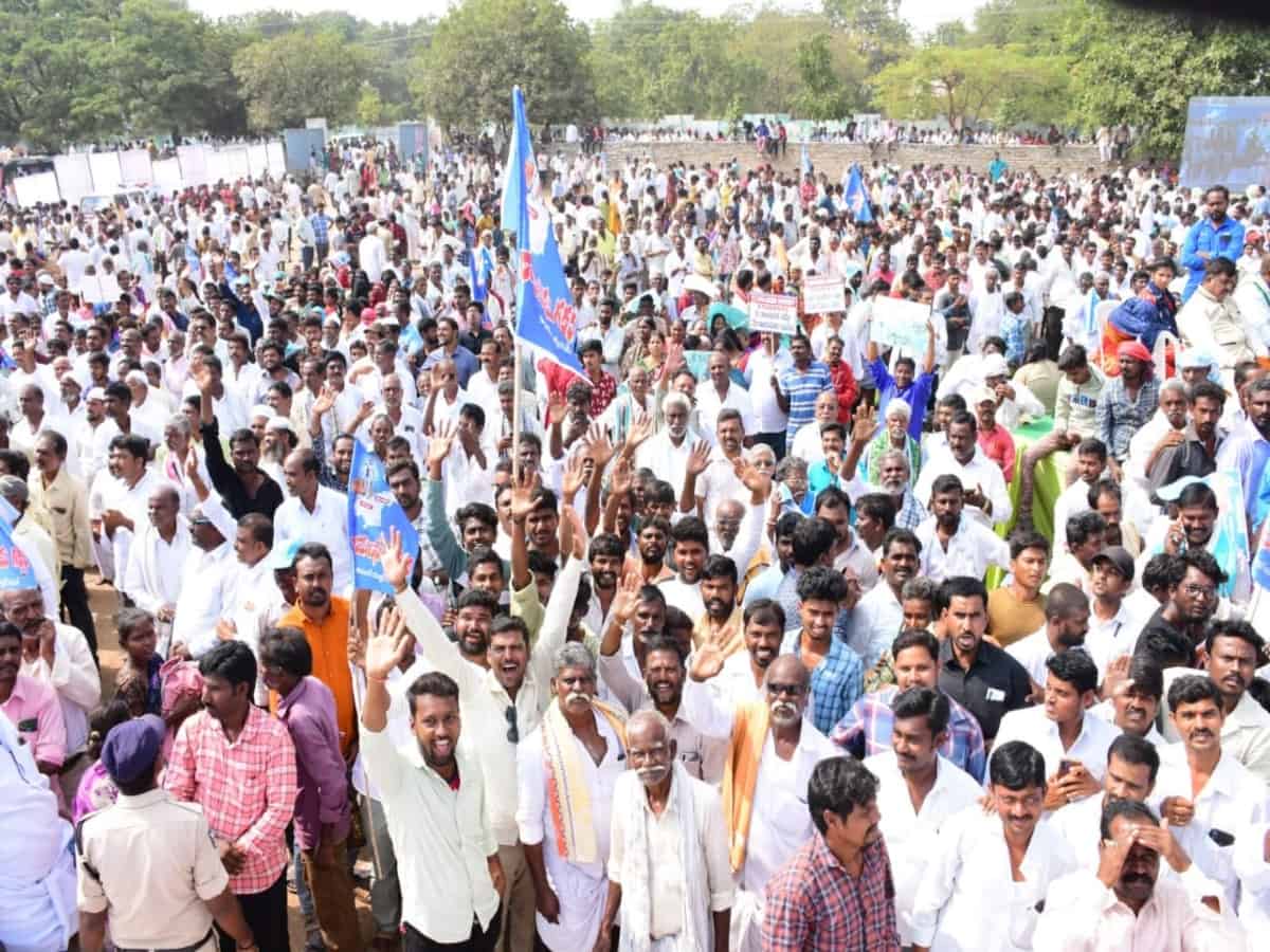 Thousands attend Kurnool meet in support of three Andhra capitals