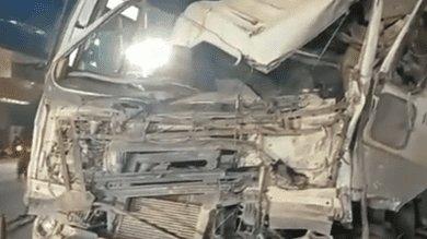 Hyderabad: 1 dead, 10 injured as truck rams vehicles in Gachchibowli