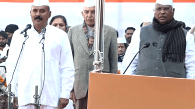 Congress Foundation Day: Kharge hoists flag as Sonia, Rahul attend party event