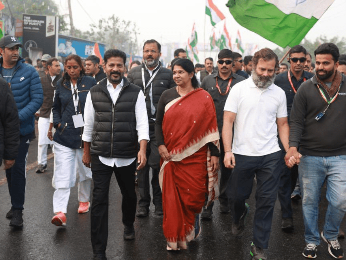 Telangana: Amid calls to oust Revanth; he joins Rahul Gandhi's Bhar Jodo Yatra in Haryana