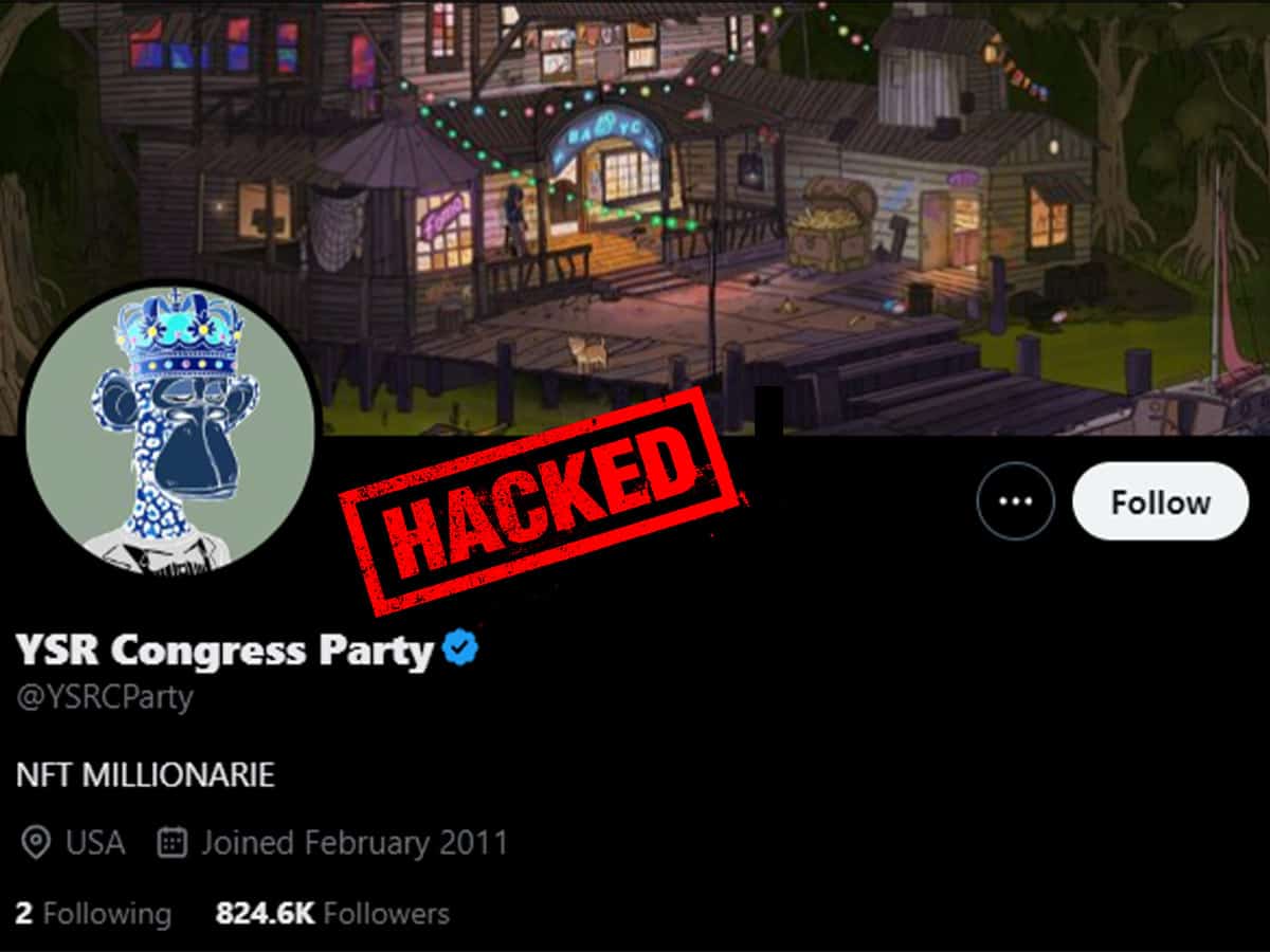 YSR Congress Twitter handle hacked