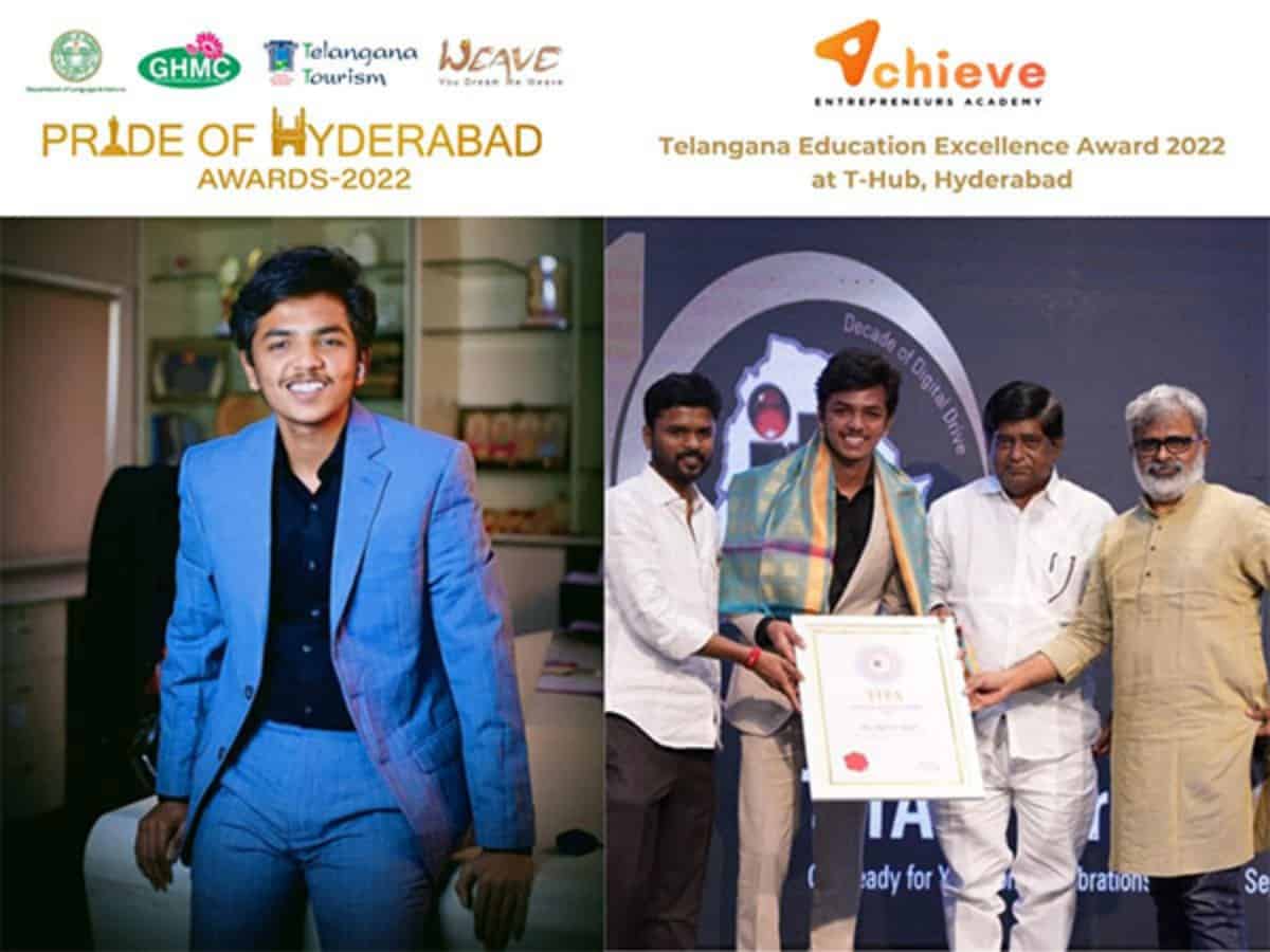 22-year-old CEO bags Pride of Hyd 2022, Telangana Education Excellence Award