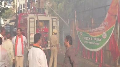 Telangana: Massive fire breaks out opposite BJP office
