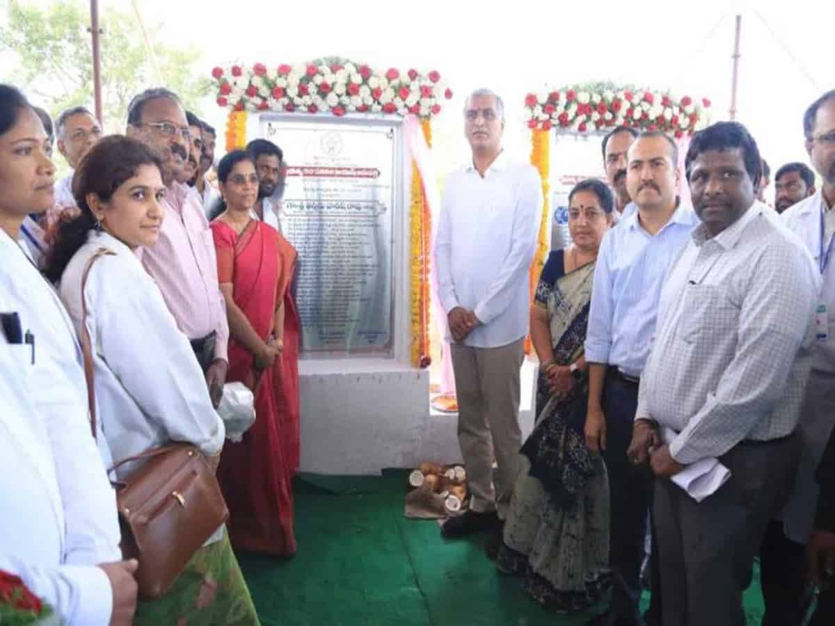 Telangana: Harish Rao laid foundation for central warehouse, Ayurveda hosp