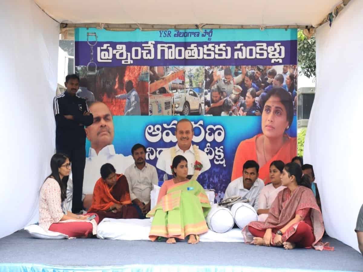 YS Sharmila continues her hunger strike on day 2 demanding 'padyatra' permit