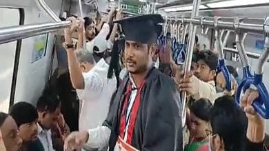 BJP youth outcry in Hyd metro chanting- 'we are educated beggers'