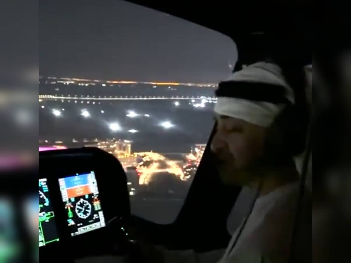 Watch: UAE President flies in helicopter over Abu Dhabi during NYE celebrations