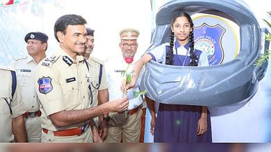 Hyderabad CP inaugurates police stalls set up at Numaish