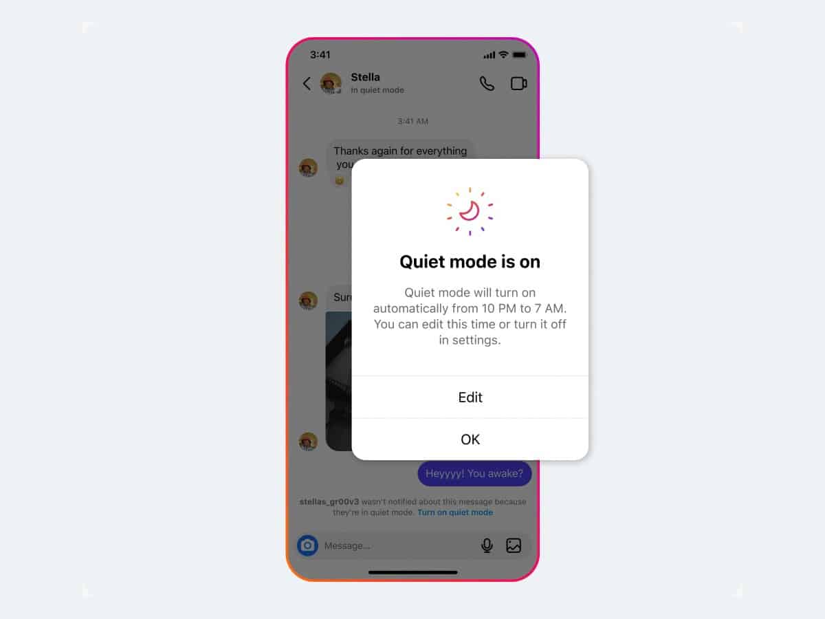 Instagram users can now pause notifications with 'Quiet mode'