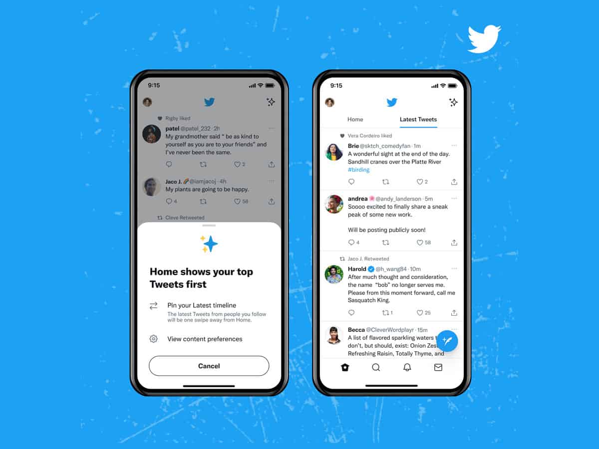 Twitter rolls out 'For You', 'Following' tabs on web
