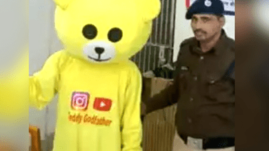 Man in teddy bear outfit arrested for dancing at railway crossing in UP