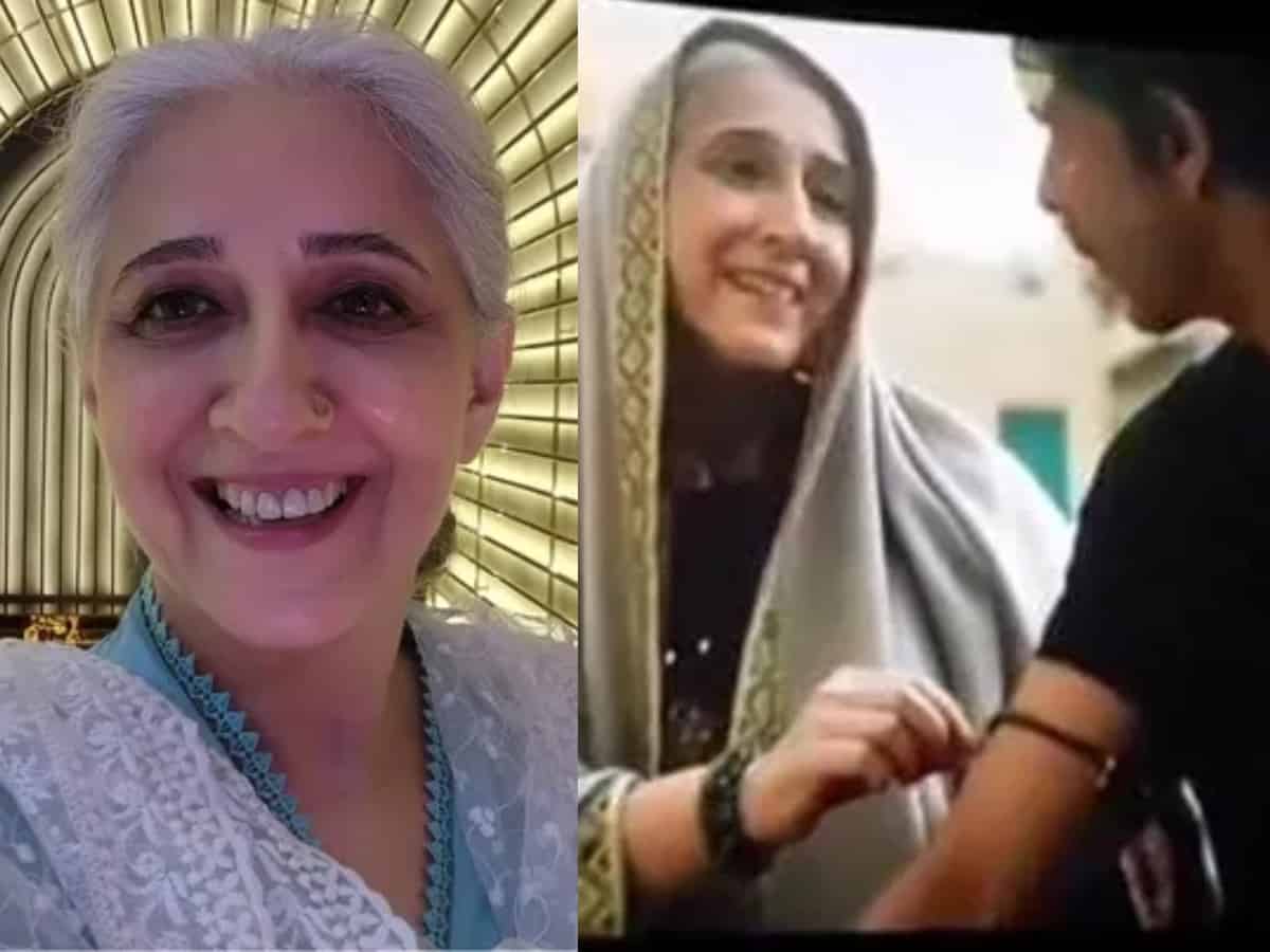 Aamir's sister Nikhat Khan shares pic of her scene with SRK from 'Pathaan'