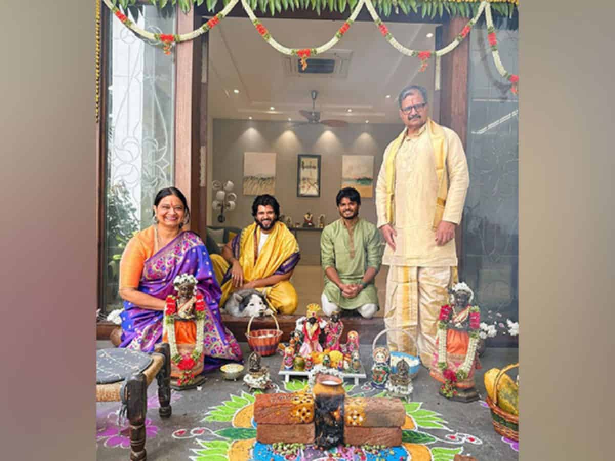 Sankranti celebrations at Vijay Deverakonda's Hyderabad home