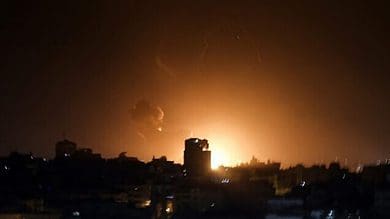 Israel launches air strikes on Gaza after intercepting rocket attack