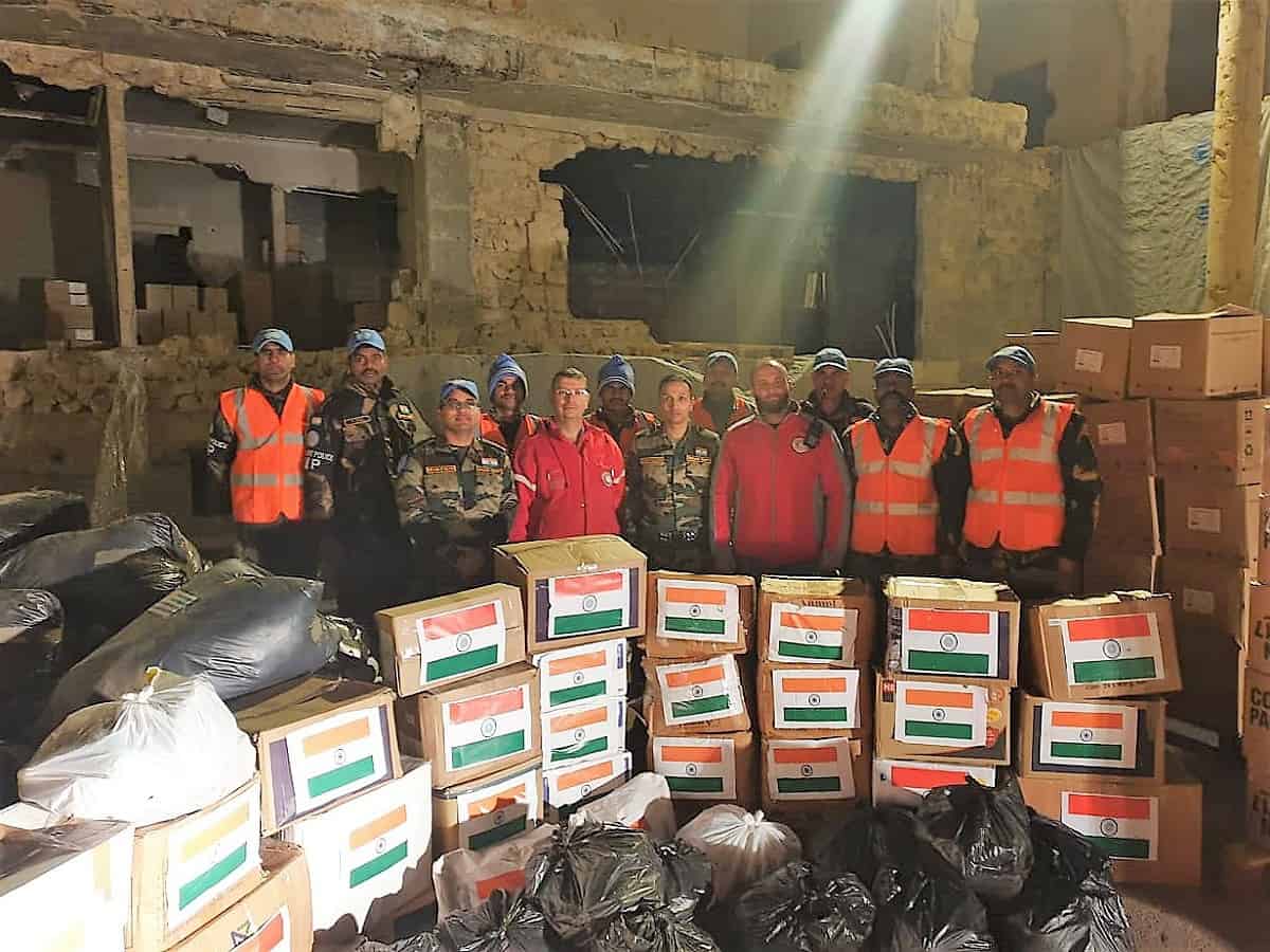 Indian peacekeepers in Syria ferry earthquake relief supplies to victims