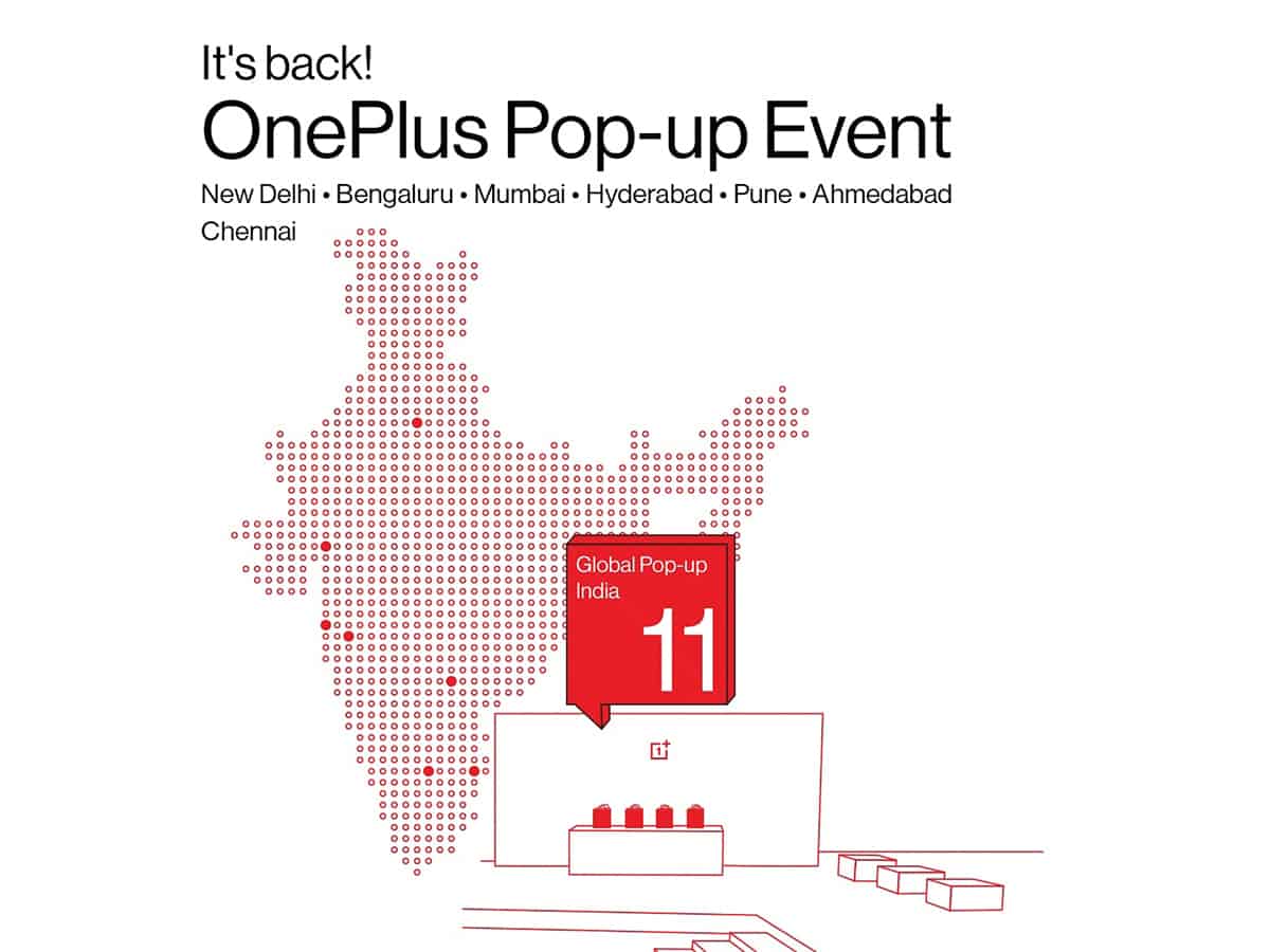 OnePlus announces pop-ups across 7 cities to showcase newly launched products