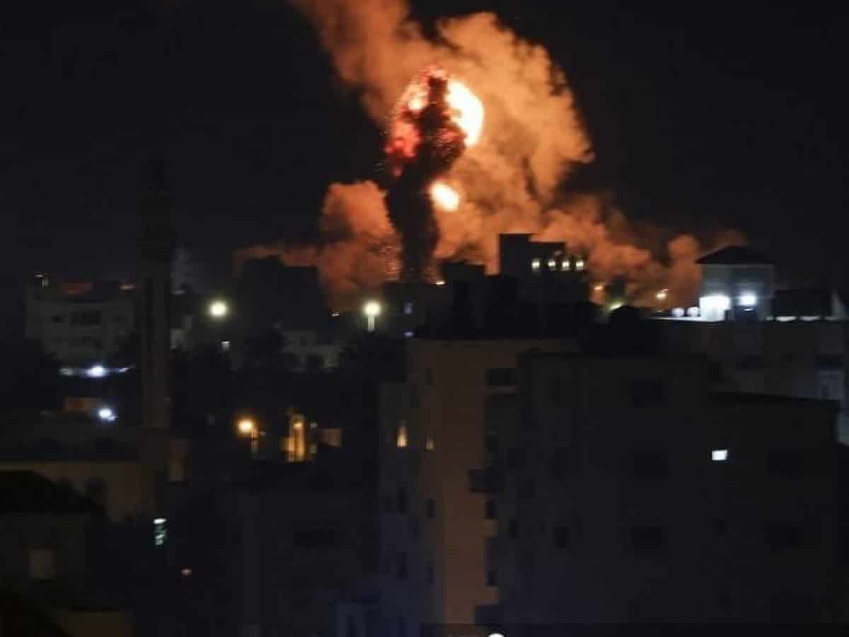 Israeli fighter jets strike Gaza in response to rocket fire